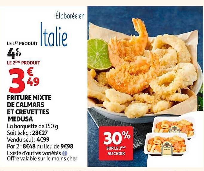 FRITURE MIXTE DE CALMARS ET CREVETTES MEDUSA