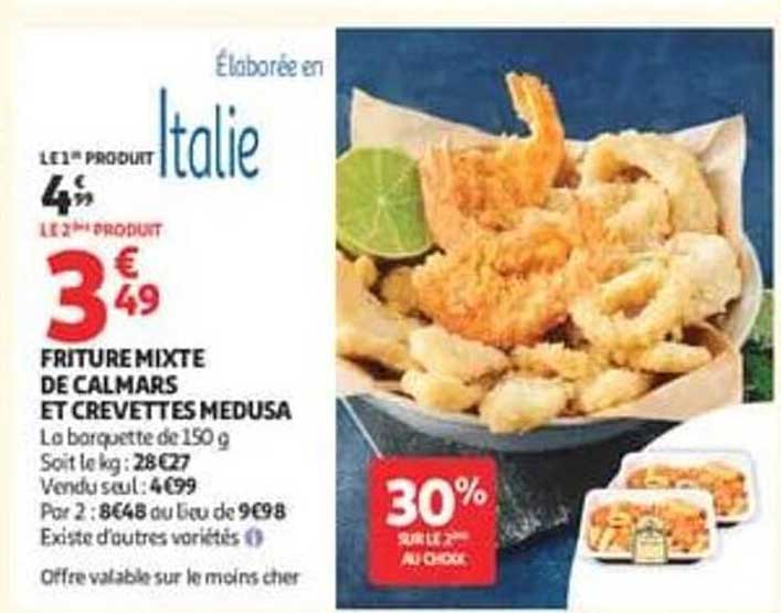 FRITURE MIXTE DE CALMARS ET CREVETTES MEDUSA