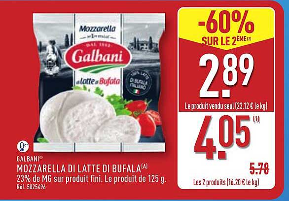 GALBANI MOZZARELLA DI LATTE DI BUFALA