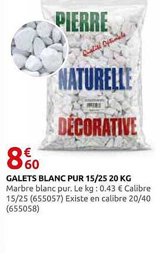 GALETS BLANC PUR 15/25 20 KG