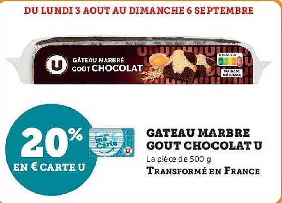 GATEAU MARBRE GOUT CHOCOLAT U