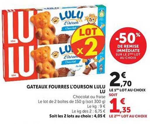 GATEAUX FOURRES L'OURSON LULU