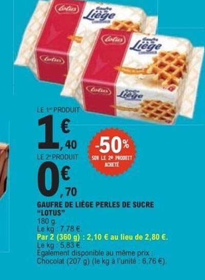 GAUFRE DE LIÈGE PERLES DE SUCRE "LOTUS" 180 g