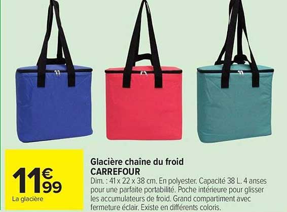 Glacière chaîne du froid CARREFOUR