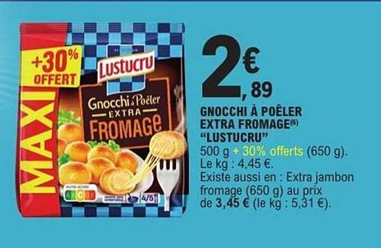 Gnocchi à poêler extra fromage "Lustucru"