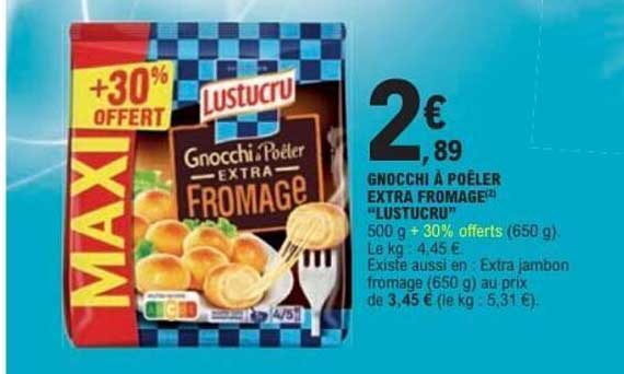 Gnocchi à poêler Extra Fromage "Lustucru"