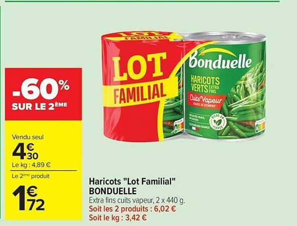 Haricots "Lot Familial" BONDUELLE