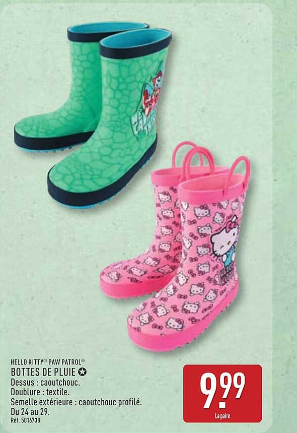 HELLO KITTY® PAW PATROL® BOTTES DE PLUIE