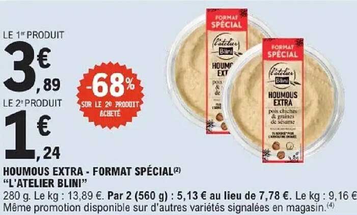 HOUMOUS EXTRA - FORMAT SPÉCIAL “L'ATELIER BLINI”