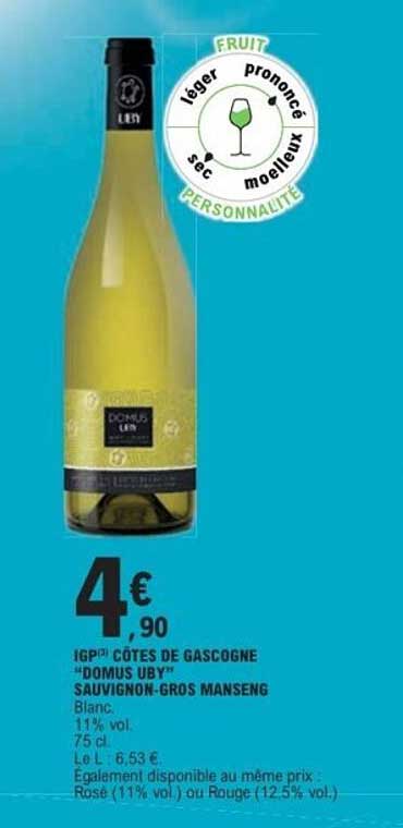IGP Côtes de Gascogne "Domus Uby" Sauvignon-Gros Manseng