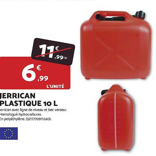 JERRICAN PLASTIQUE 10 L