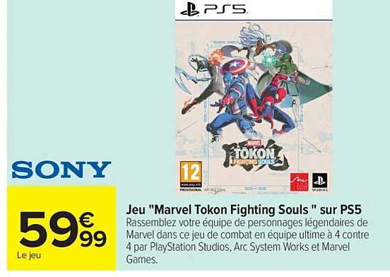 Jeu "Marvel Tokon Fighting Souls" sur PS5