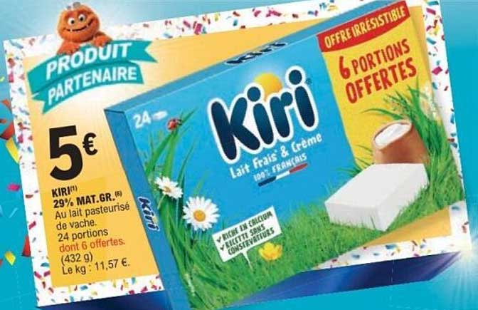 Kiri Lait frais & crème 100% français