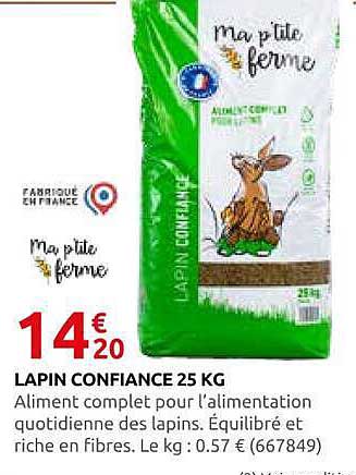 LAPIN CONFIANCE 25 KG
