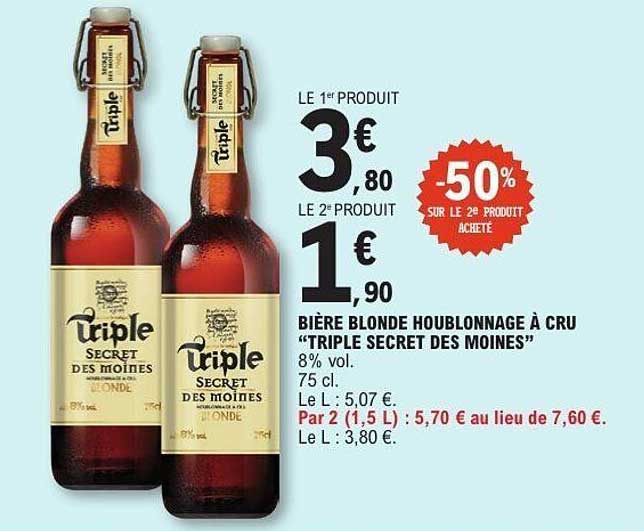 LE 1er PRODUIT 3€ 80 LE 2e PRODUIT 1€ 90