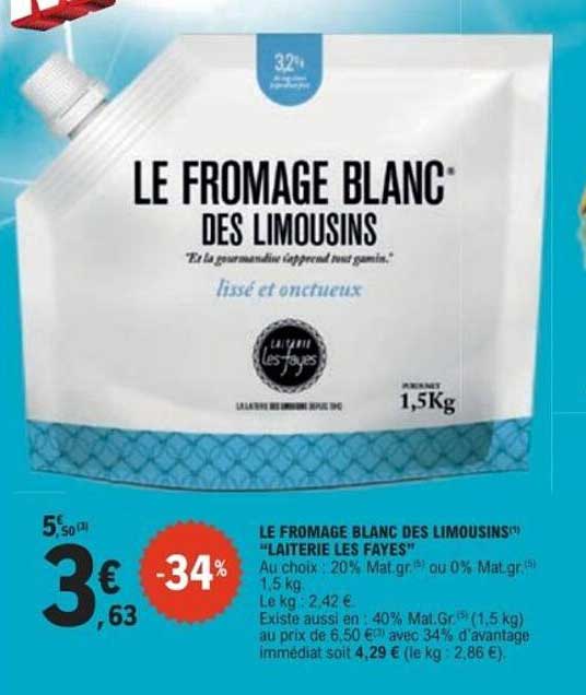 LE FROMAGE BLANC DES LIMOUSINS