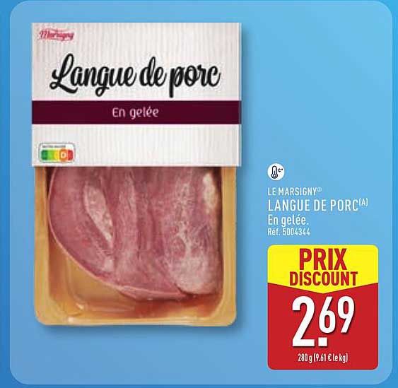 LE MARSIGNY® LANGUE DE PORC(A) En gelée. Réf. 5004344