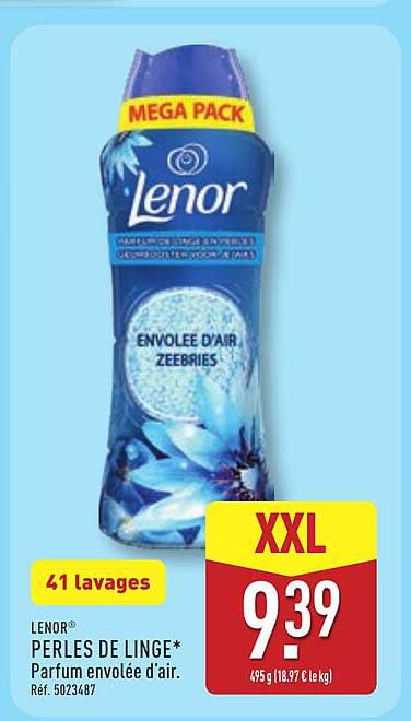 LENOR® PERLES DE LINGE* Parfum envolée d’air.