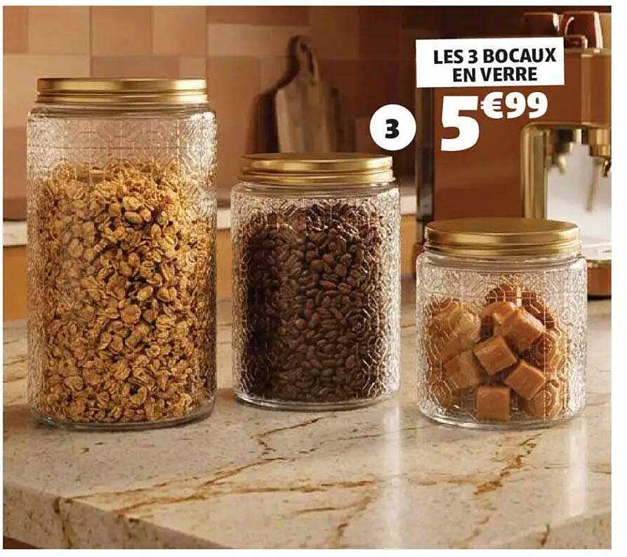 LES 3 BOCAUX EN VERRE