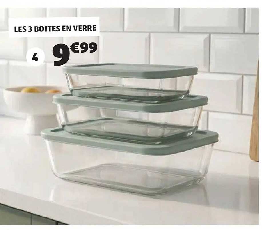 LES 3 BOITES EN VERRE