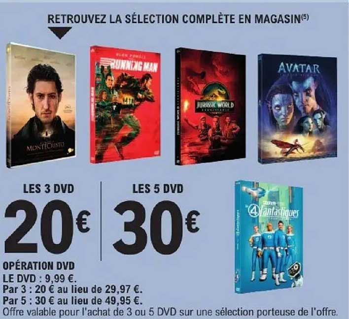 LES 3 DVD 20€