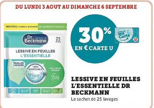LESSIVE EN FEUILLES L’ESSENTIELLE DR BECKMANN
