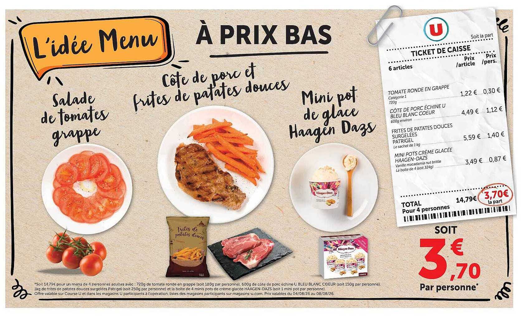 L'idée Menu À PRIX BAS