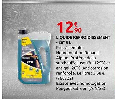 LIQUIDE REFROIDISSEMENT -26° 5 L