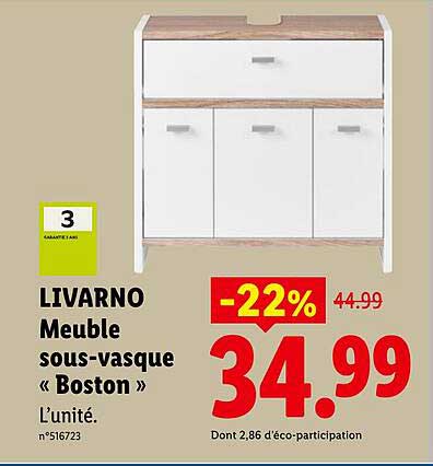 LIVARNO Meuble sous-vasque « Boston »