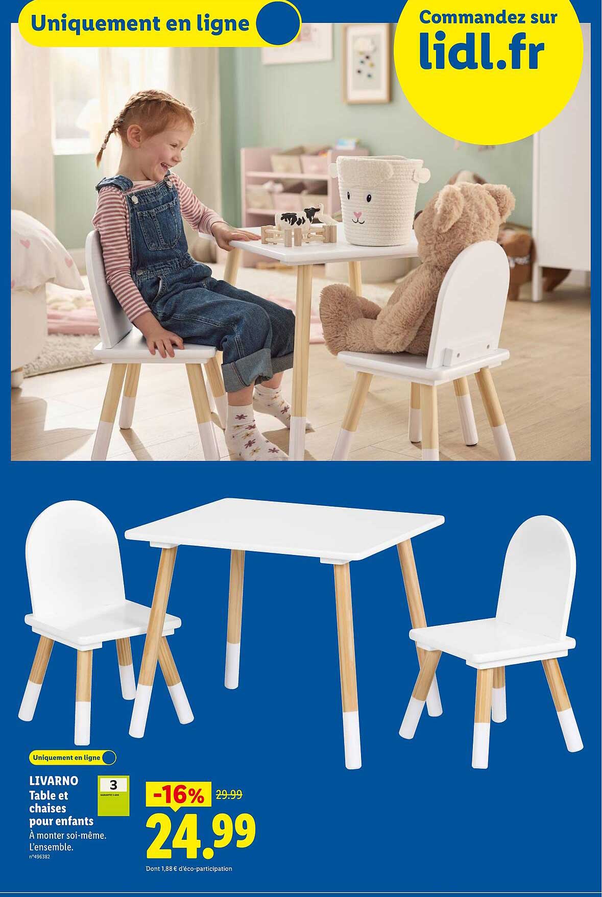 LIVARNO Table et chaises pour enfants