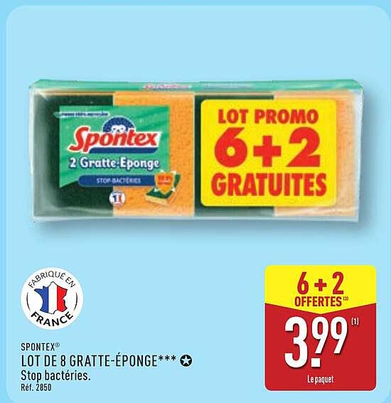 LOT DE 8 GRATTE-ÉPONGE*** Stop bactéries.