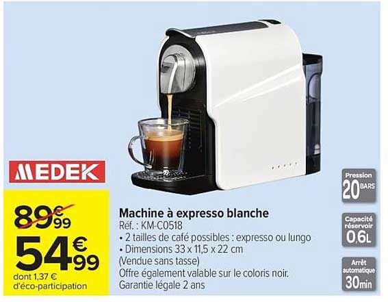 Machine à expresso blanche