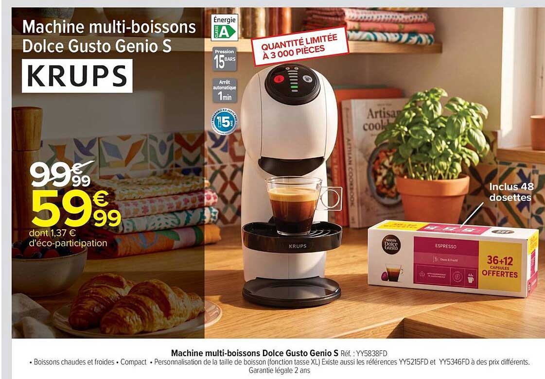 Machine multi-boissons Dolce Gusto Genio S