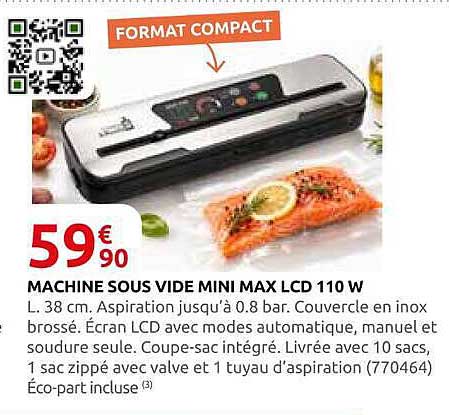 MACHINE SOUS VIDE MINI MAX LCD 110 W