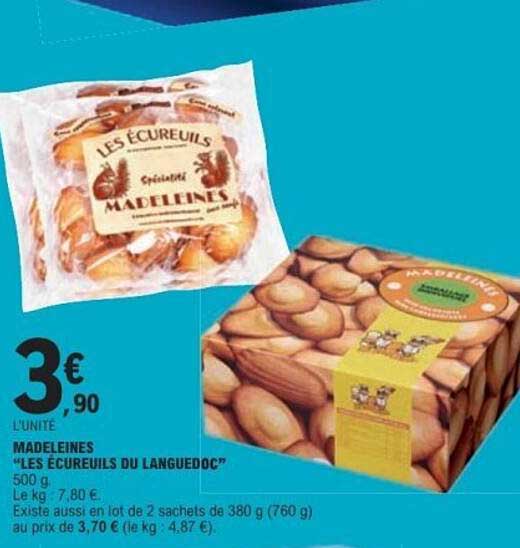 MADELEINES “LES ÉCUREUILS DU LANGUEDOC”