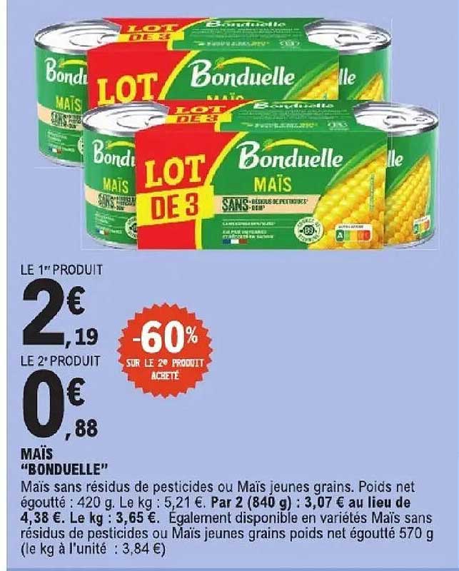 MAÏS "BONDUELLE"