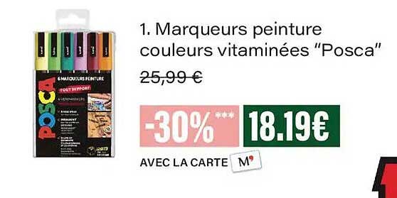 Marqueurs peinture couleurs vitaminées “Posca”