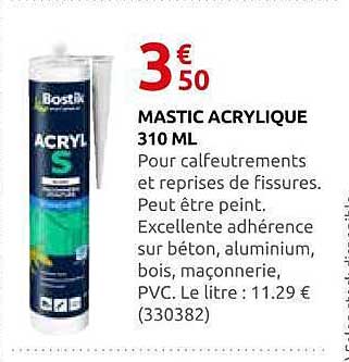 MASTIC ACRYLIQUE 310 ML