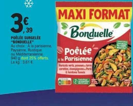 MAXI FORMAT Bonduelle Poêlée à la Parisienne
