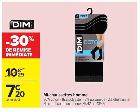 Mi-chaussettes homme