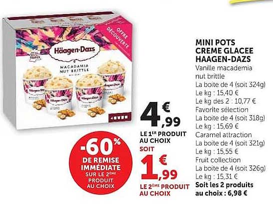 MINI POTS CREME GLACEE HAAGEN-DAZS