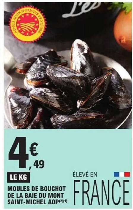 MOULES DE BOUCHOT DE LA BAIE DU MONT SAINT-MICHEL AOP(2x1)