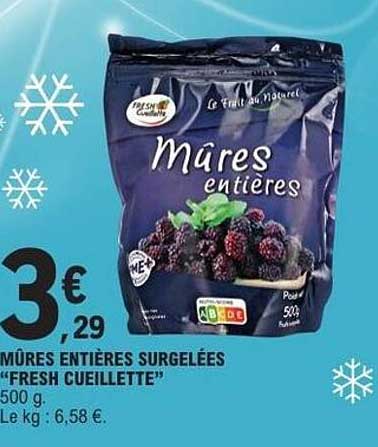 MÛRES ENTIÈRES SURGELÉES “FRESH CUEILLETTE”