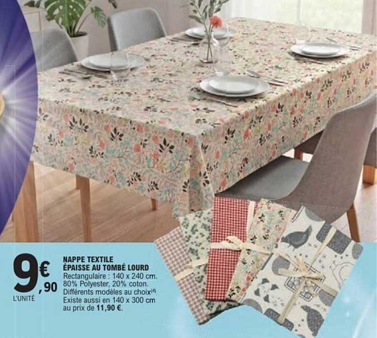 NAPPE TEXTILE ÉPAISSE AU TOMBÉ LOURD