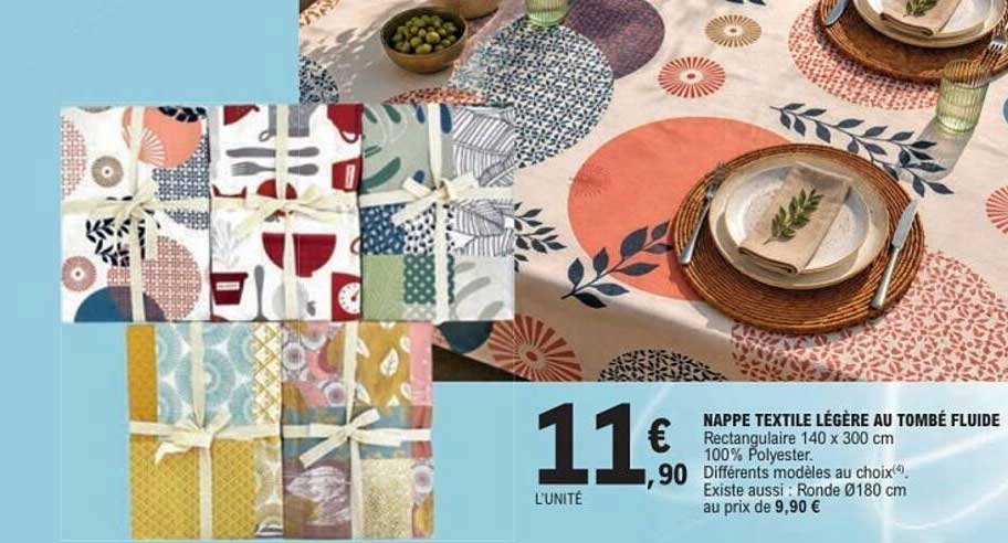 NAPPE TEXTILE LÉGÈRE AU TOMBÉ FLUIDE
