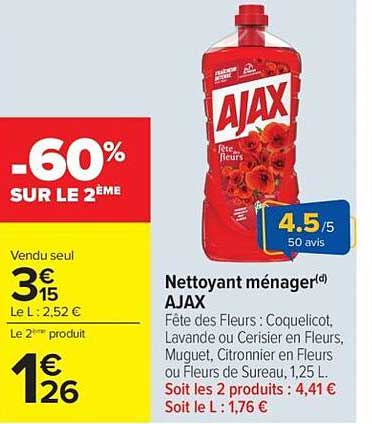 Nettoyant ménager(d) AJAX