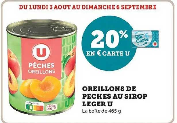 OREILLONS DE PECHES AU SIROP LEGER U