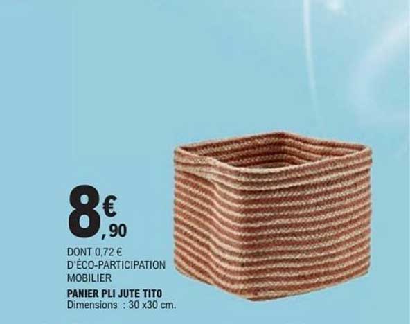 PANIER PLI JUTE TITO