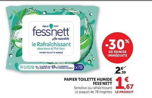 PAPIER TOILETTE HUMIDE FESS'NETT