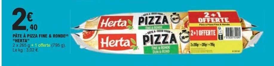 PÂTE À PIZZA FINE & RONDE « HERTA »
